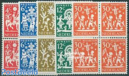 Netherlands 1961 Folklore 5v, Blocks Of 4 [+], Mint NH, Various - Folklore - Mills (Wind & Water) - Unused Stamps