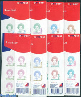 Netherlands 2002 Beatrix 8 Foil Booklets, Mint NH - Unused Stamps