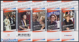 Netherlands 2005 Queen Beatrix Silver Jubilee 5v M/s, Mint NH, History - Various - Kings & Queens (Royalty) - Nobel Pr.. - Ungebraucht