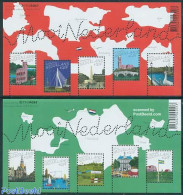 Netherlands 2005 Beautiful Holland 2 S/s (combined Issue), Mint NH, Nature - Transport - Birds - Ships And Boats - Art.. - Ongebruikt