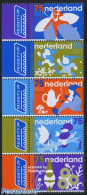 Netherlands 2008 Goblins In Childrens Books 5v [::::]+tabs, Mint NH, Nature - Butterflies - Mushrooms - Art - Children.. - Neufs