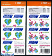 Netherlands 2009 Priority Stamps 2 Foil  Sheets, Mint NH, Sport - Various - Cycling - Globes - Maps - Neufs