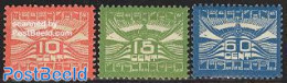 Netherlands 1921 Airmail Definitives 3v, Mint NH - Luftpost