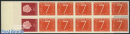 Netherlands 1964 2x15c+10x7c MX Booklet (2 Perf. Holes In Margin), Mint NH, Stamp Booklets - Nuovi