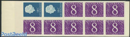 Netherlands 1965 2x18+8x8c Booklet, Purple Register Line, Mint NH, Stamp Booklets - Nuovi