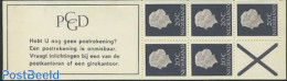 Netherlands 1967 5X20c Booklet, Text:Hebt U Nog Geen Postrekening?, Mint NH, Stamp Booklets - Unused Stamps