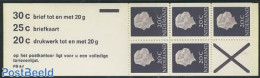 Netherlands 1972 5x20c Booklet, X Left, Phosphor, Text: 30c Brief T, Mint NH, Stamp Booklets - Unused Stamps