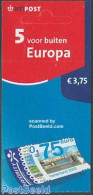 Netherlands 2002 5 Stamps Outside Europe Booklet, Mint NH, Sport - Transport - Cycling - Stamp Booklets - Ships And Bo.. - Ungebraucht