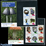 Netherlands 2008 Mushrooms Presentation Pack 383a+b, Mint NH, Nature - Mushrooms - Unused Stamps