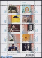 Netherlands 2005 Company Art Collections 10v M/s, Mint NH, Nature - Performance Art - Elephants - Film - Art - Modern .. - Unused Stamps