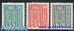 Norway 1962 Definitives 3v, Mint NH - Unused Stamps