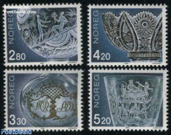 Norway 1992 Stamp Day, Glass Art 4v, Mint NH, Stamp Day - Art - Art & Antique Objects - Unused Stamps