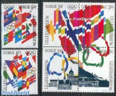 Norway 1994 Olympic Winter Games Lillehammer 6v [+]+2x[], Mint NH, History - Sport - Flags - Olympic Winter Games - Nuovi