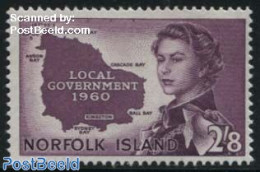 Norfolk Island 1960 Local Government 1v, Mint NH, Various - Maps - Géographie