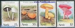 Nevis 1987 Mushrooms 4v, Mint NH, Nature - Mushrooms - Mushrooms