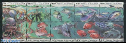 New Zealand 1993 Marine Life 10v, Mint NH, Nature - Fish - Shells & Crustaceans - Crabs And Lobsters - Unused Stamps