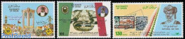 Oman 1986 National Day 3v, Mint NH, Stamps On Stamps - Stamps On Stamps