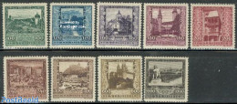 Austria 1923 Welfare 9v, Unused (hinged), Religion - Various - Cloisters & Abbeys - Street Life - Art - Architecture -.. - Unused Stamps