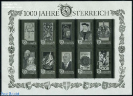 Austria 1996 1000 Years Austria Blackprint M/s In Folder, Mint NH - Neufs