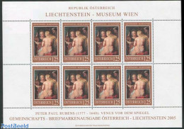 Austria 2005 Liechtenstein Museum M/s (with 8 Stamps), Mint NH, Various - Joint Issues - Art - Museums - Paintings - R.. - Nuovi