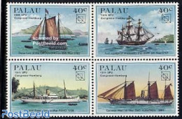 Palau 1984 UPU Congress 4v [+], Mint NH, Transport - U.P.U. - Ships And Boats - U.P.U.