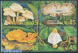 Palau 1989 Mushrooms 4v [+], Mint NH, Nature - Mushrooms - Mushrooms