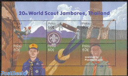 Palau 2003 World Jamboree 6v M/s, Mint NH, Sport - Mountains & Mountain Climbing - Scouting - Climbing