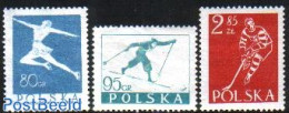 Poland 1953 Winter Sports 3v, Mint NH, Sport - Ice Hockey - Skating - Skiing - Sport (other And Mixed) - Nuovi