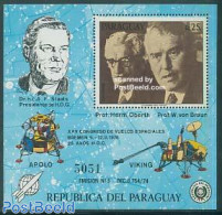 Paraguay 1976 H. Oberth Association S/s, Mint NH, Transport - Space Exploration - Paraguay