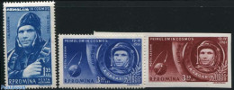 Romania 1961 Space Flight 3v (1v Imperforated), Mint NH, Transport - Space Exploration - Neufs