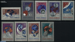 Romania 1967 Space 9v, Mint NH, Transport - Space Exploration - Unused Stamps