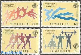 Seychelles 1984 Olympic Games Los Angeles 4v, Mint NH, Sport - Boxing - Olympic Games - Swimming - Weightlifting - Pugilato