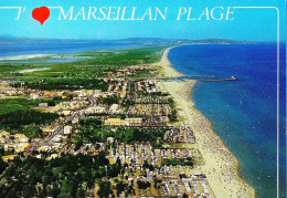 *CPM  - 34 - MARSEILLAN-PLAGE  - Vue Panoramique Aérienne - Marseillan