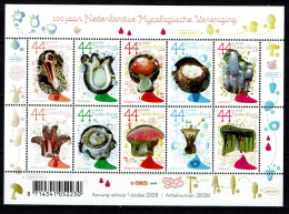 Nederland 2008 - NVPH 2593/2602 - Blok Block - Paddenstoel, Mushroom, Pilz  - MNH - Unused Stamps