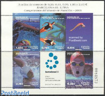 Spain 2003 W.C. Swimming 5v M/s, Mint NH, Sport - Sport (other And Mixed) - Swimming - Unused Stamps