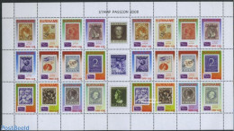 Suriname, Republic 2008 Stamp Passion M/s (with 2 Sets), Mint NH, Transport - Stamps On Stamps - Aircraft & Aviation - Briefmarken Auf Briefmarken