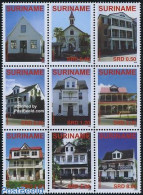 Suriname, Republic 2008 Monuments 9v, Sheetlet, Mint NH, Art - Architecture - Surinam