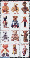 Suriname, Republic 2005 Teddy Bears 12v Sheetlet, Mint NH, Sport - Various - Cycling - Teddy Bears - Toys & Children's.. - Ciclismo