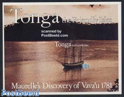 Tonga 1981 Discovery Of Vavau S/s, Mint NH, History - Transport - Explorers - Ships And Boats - Onderzoekers