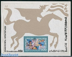 Tunisia 1976 US Bi-centenary S/s, Mint NH, History - Nature - Performance Art - US Bicentenary - Horses - Music - Muziek