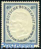 Germany, Federal Republic 1955 F. Von Schiller 1v, Mint NH, Art - Authors - Ungebraucht