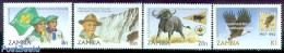 Zambia 1982 Scouting 4v, Mint NH, Nature - Sport - Animals (others & Mixed) - Birds - Scouting - Zambia (1965-...)