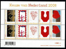 Nederland 2008 - NVPH 2562Ba/Be - Blok Block - Vel De Keuze Van Nederland  - MNH - Unused Stamps