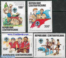 Central Africa 1982 75 Years Scouting 4v, Mint NH, Sport - Scouting - Centraal-Afrikaanse Republiek