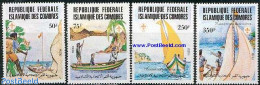 Comoros 1982 Scouting 4v, Mint NH, Sport - Transport - Scouting - Ships And Boats - Ships