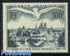 France 1947 U.P.U. Congress 1v, Unused (hinged), Nature - Birds - U.P.U. - Art - Bridges And Tunnels - Neufs