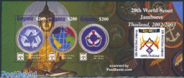 Guyana 2002 World Jamboree 3v M/s, Mint NH, Sport - Scouting - Guyane (1966-...)