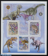 Guinea, Republic 2002 Scouting, Dinosaurs 3v M/s, Mint NH, Nature - Sport - Various - Prehistoric Animals - Scouting -.. - Préhistoriques