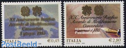 Italy 2005 Concordato 2v, Joint Issue Vatican, Mint NH, History - Various - History - Joint Issues - Other & Unclassified