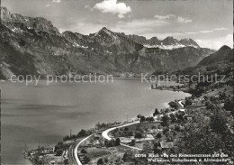 11631434 Filzbach Blick Von Der Kerenzerstrasse Auf Walensee Sichelkamm Und Alvi - Andere & Zonder Classificatie